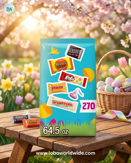 Hershey Assorted Flavored, Easter Candy Bulk Bag, 64.5 oz (270 Pieces)