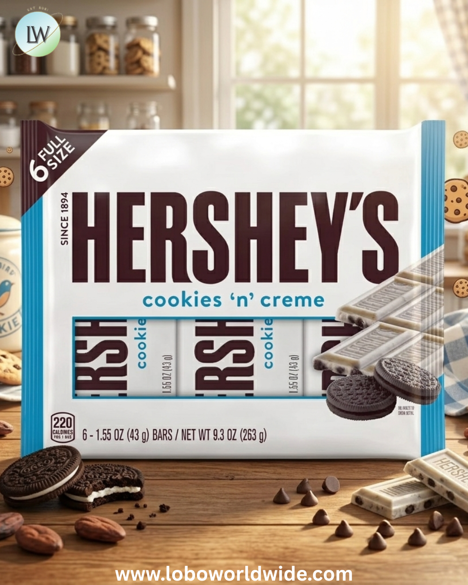 Hershey's Cookies 'n' Creme Candy, Bars 1.55 oz, 6 Count