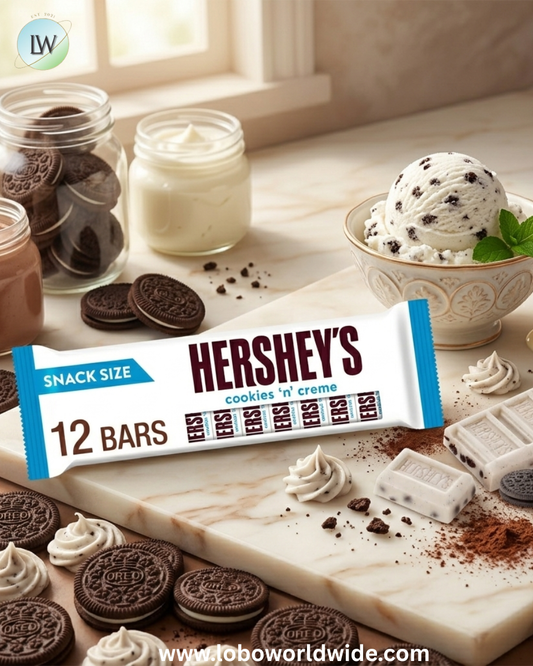 Hershey's Cookies 'n' Creme Snack Size Candy, Bars 0.45 oz, 12 Count