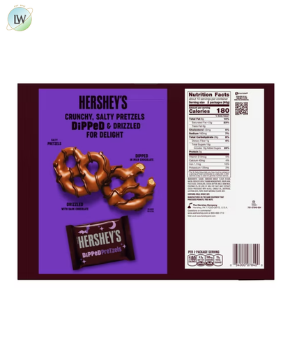 Hershey's Halloween Dipped Pretzels, Milk and Dark Chocolate Covered, 0.71 oz, 20 ct.
