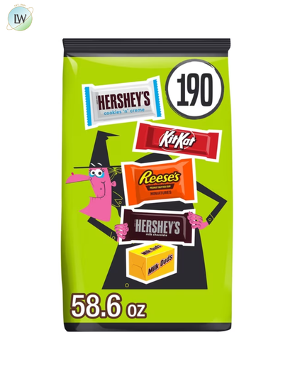 Hershey's Halloween Miniatures Chocolate Candy, Variety Pack, 58.6 oz. (190 Pcs.)