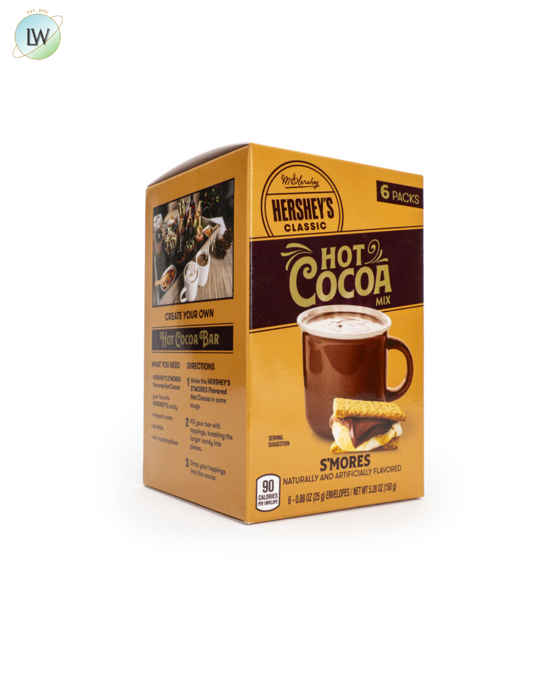 Hershey's Hot Cocoa Mix, S'mores, 0.88 oz, 6 ct.