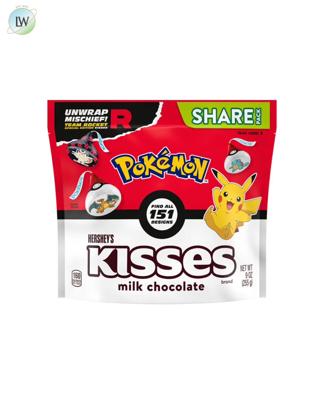 Hershey's Kisses Milk Chocolate Pokémon, Share Pack, 9 oz.