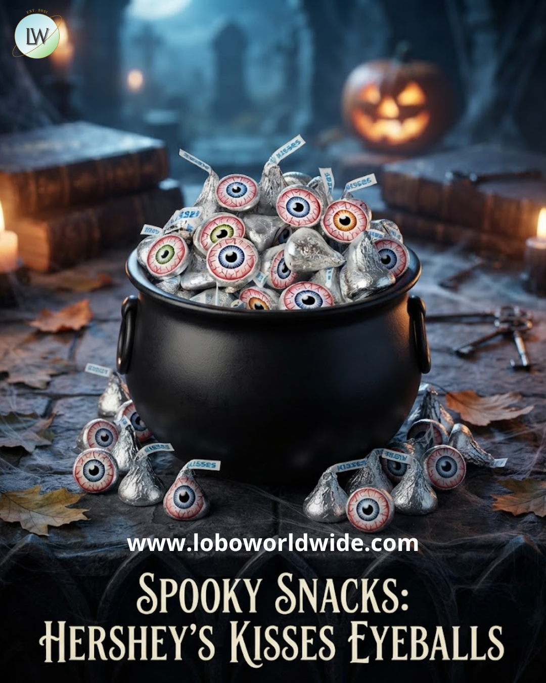 Hershey's Kisses Silver Halloween Party Candy, 13.6 oz.