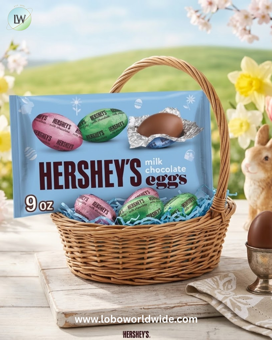 Hershey's Milk Chocolate Eggs Easter Candy, Bag 9 oz