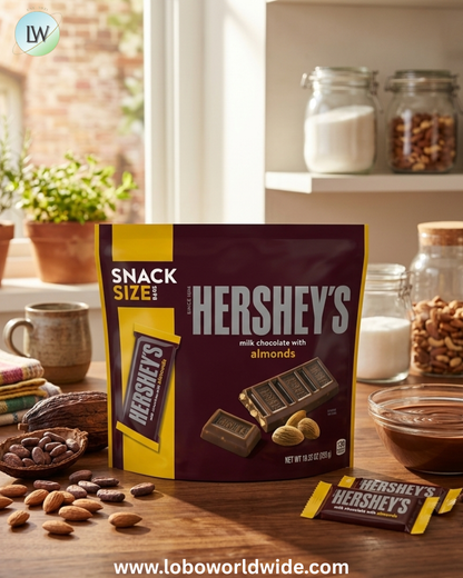 Hershey's Milk Chocolate with Almonds Snack Size Candy, Bag 10.35 oz