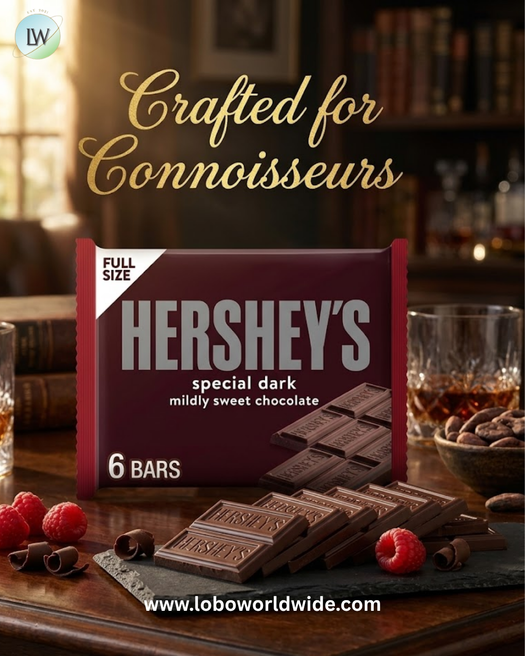 Hershey's Special Dark Mildly Sweet Chocolate Candy, Bars 1.45 oz, 6 Count