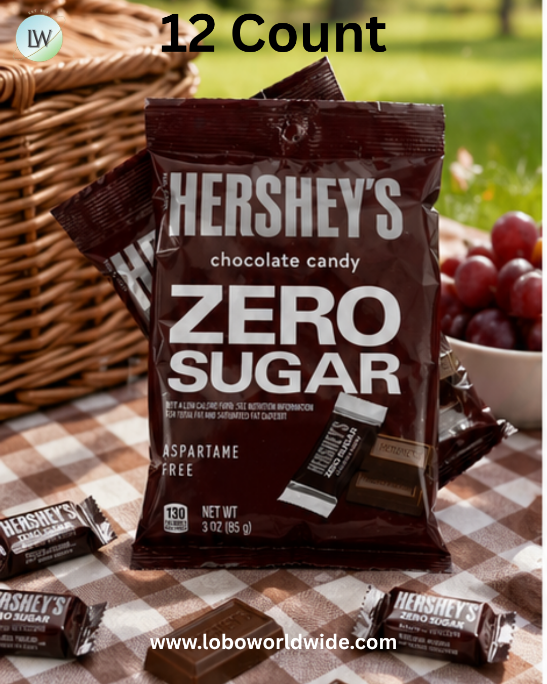 Hershey's Sugar Free Chocolate Bar 3oz Bag
