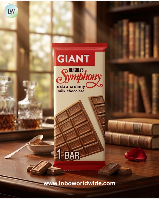 Hershey's Symphony Milk Chocolate Giant Candy, Bar 7.37 oz, 25 Pieces
