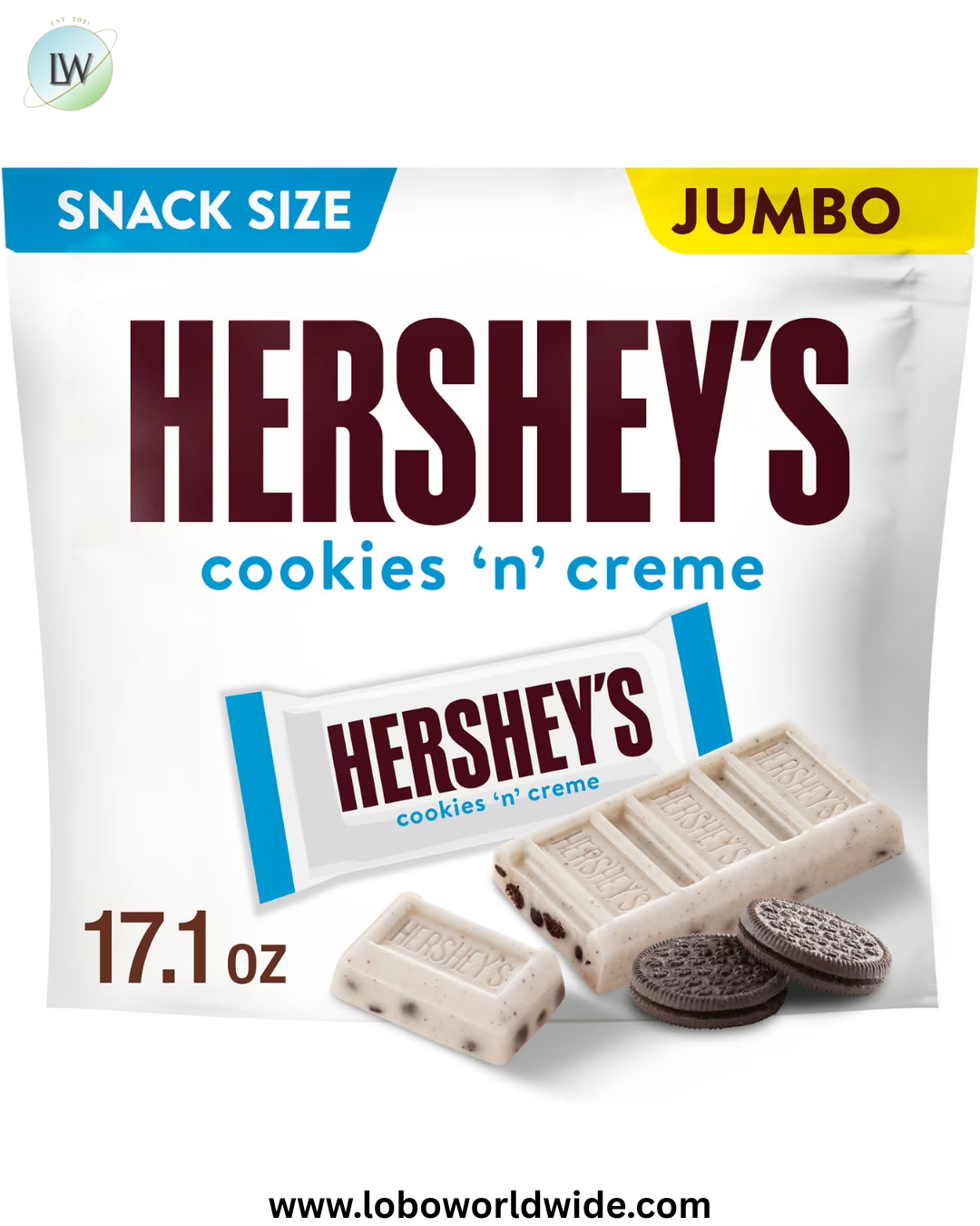 Hershey's Cookies 'n' Creme Snack Size Candy, Bag 17.1 oz