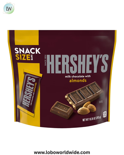 Hershey's Milk Chocolate with Almonds Snack Size Candy, Bag 10.35 oz