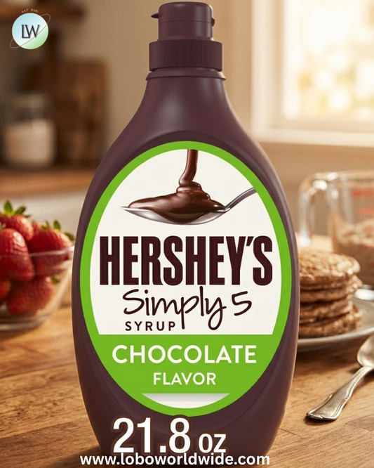 Hershey's Simply 5 Chocolate Syrup, Bottle 21.8 oz