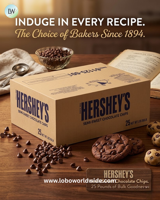 Hersheys Semi Sweet Chocolate Chips, 25 Pound