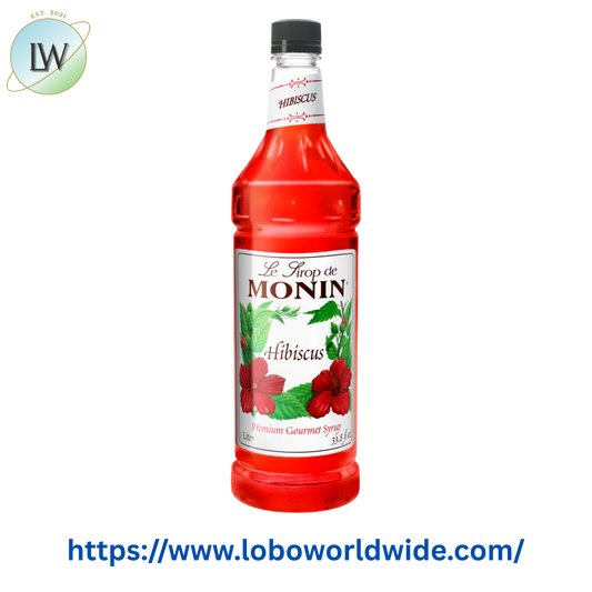 Monin Premium Hibiscus Flavoring Syrup 1 Liter