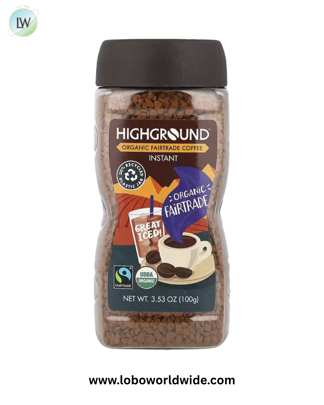 Highground Coffee, Organic Instant Coffee, Medium Roast