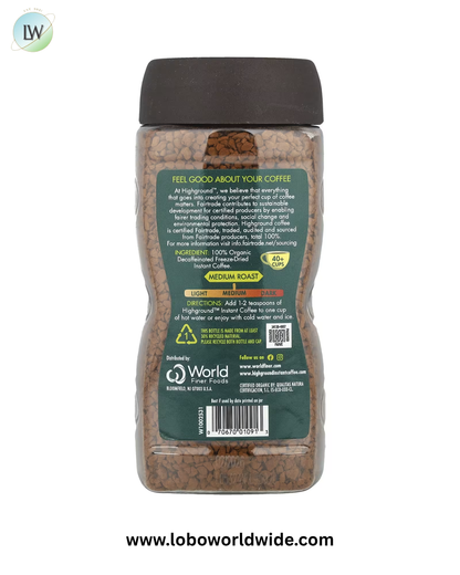 Highground Coffee, Organic Instant Coffee, Medium Roast