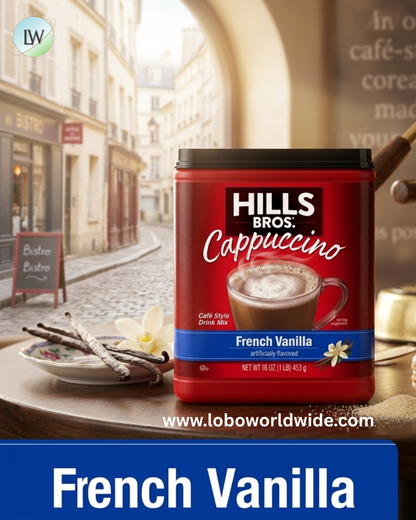 Hills Bros. Cappuccino Instant Coffee Mix, 16 Ounce Canister