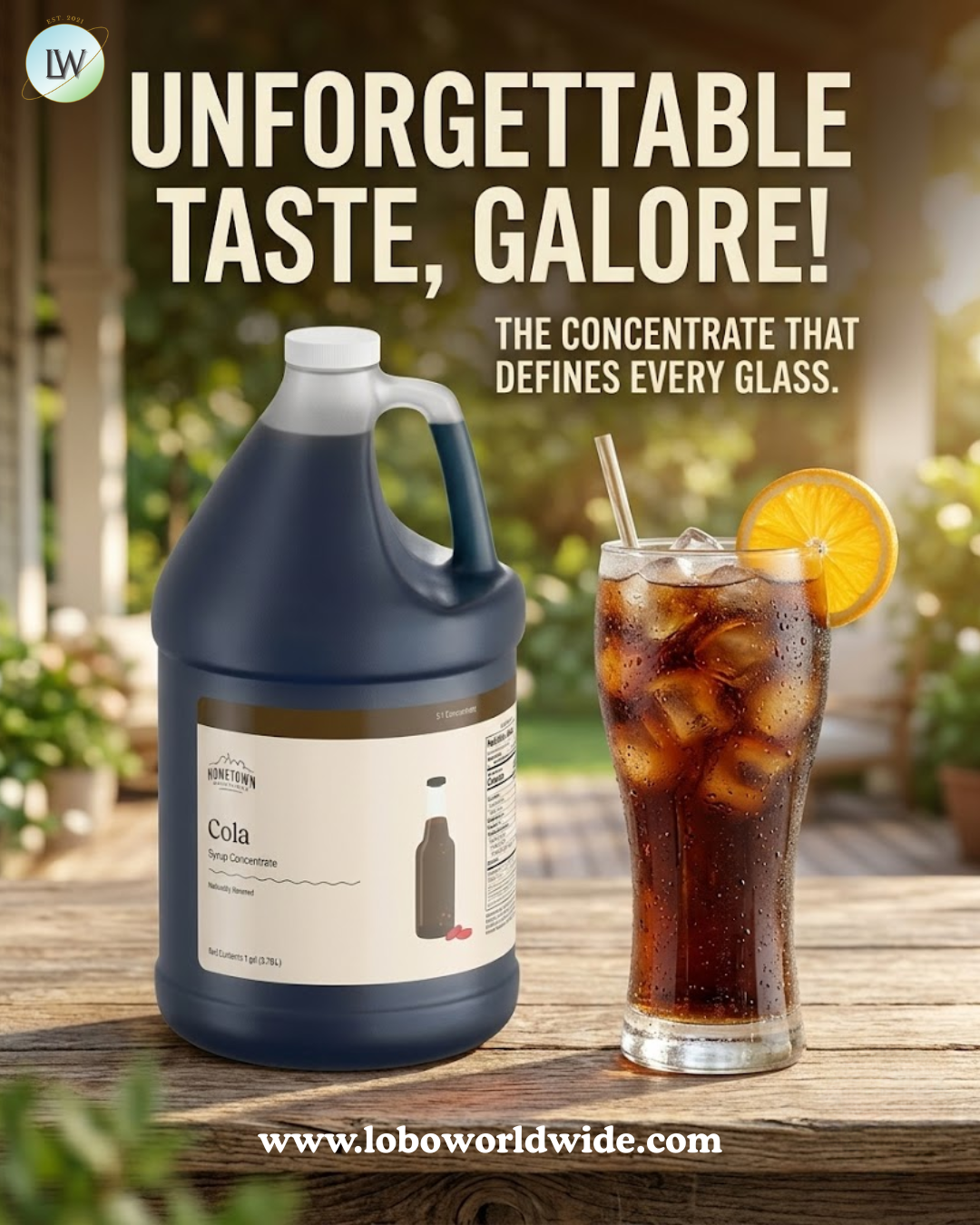 Hometown Provisions Beverage 5:1 Concentrate, 1 gal. (Various Flavours)