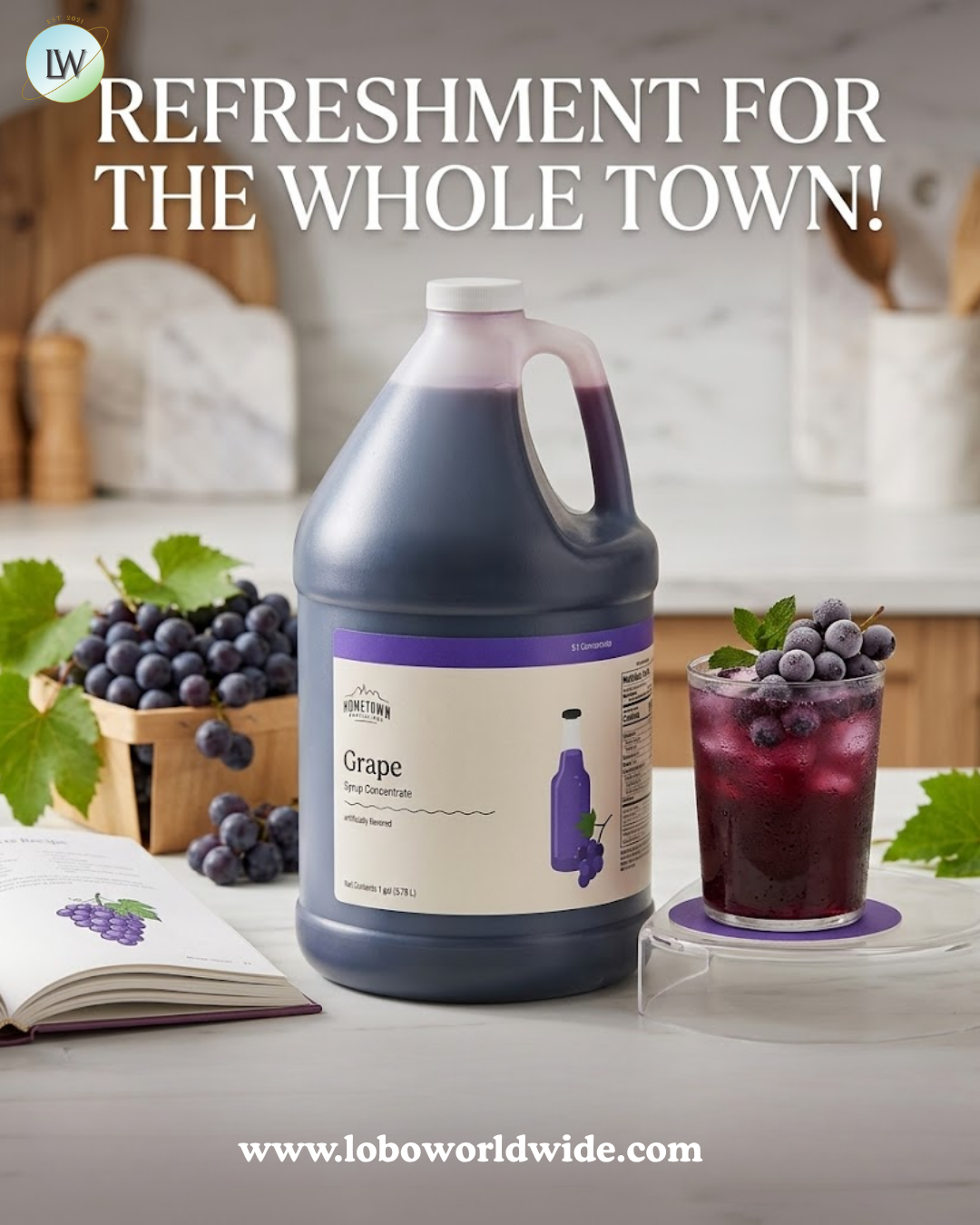 Hometown Provisions Beverage 5:1 Concentrate, 1 gal. (Various Flavours)