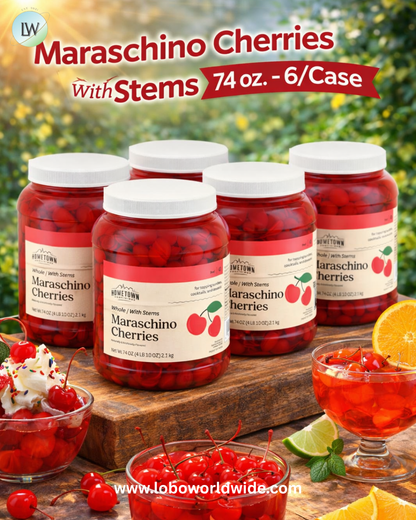 Hometown Provisions Maraschino Cherries 74 oz. - 6/Case