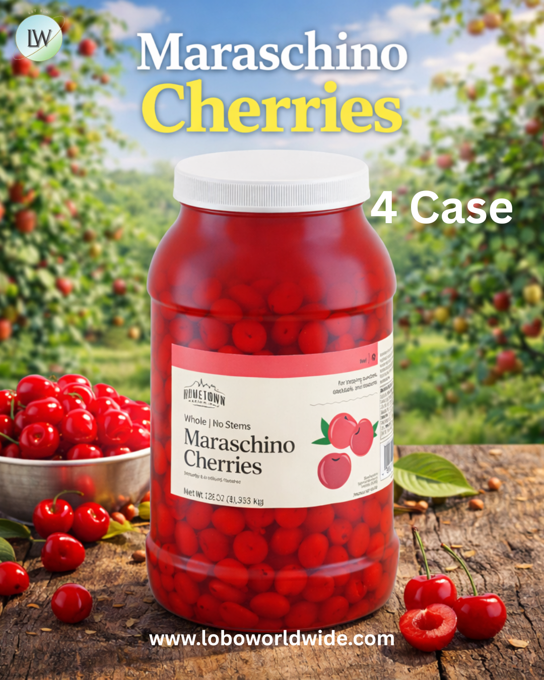 Hometown Provisions Maraschino Cherries without Stems