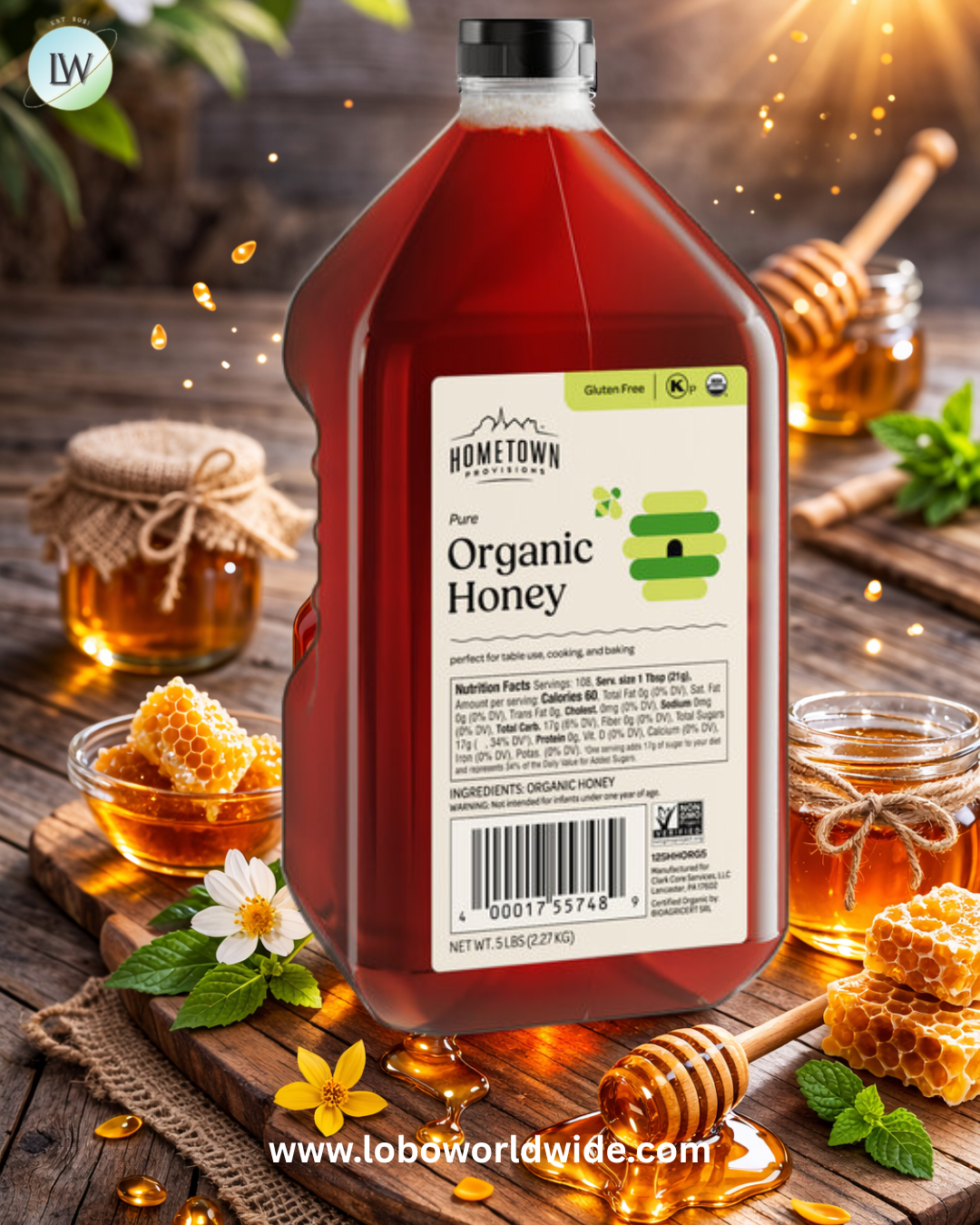 Hometown Provisions 5 lb Honey.