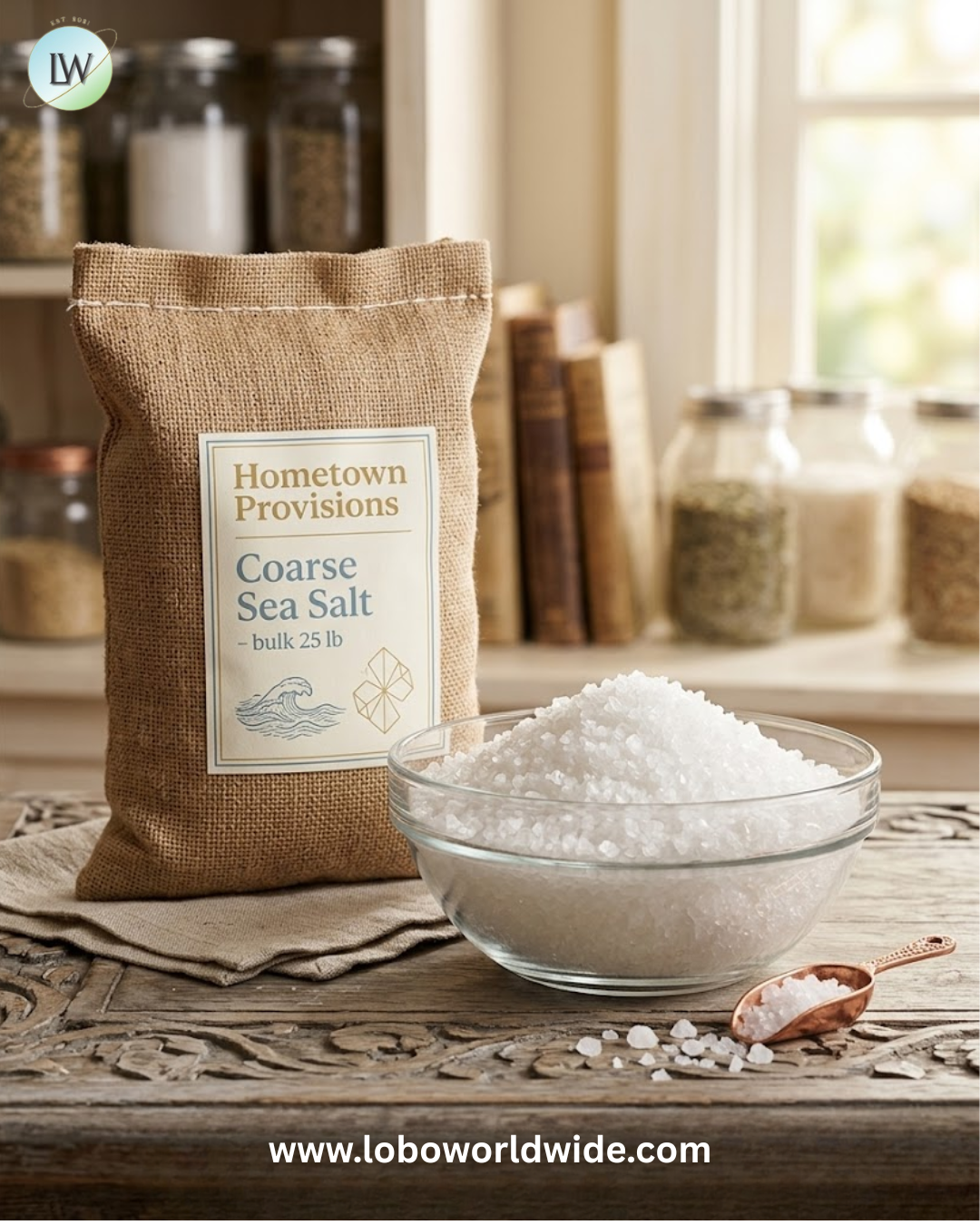 Hometown Provisions Coarse Sea Salt.