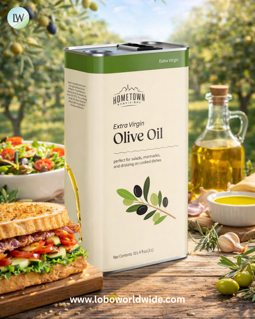 Hometown Provisions Olive Oil.