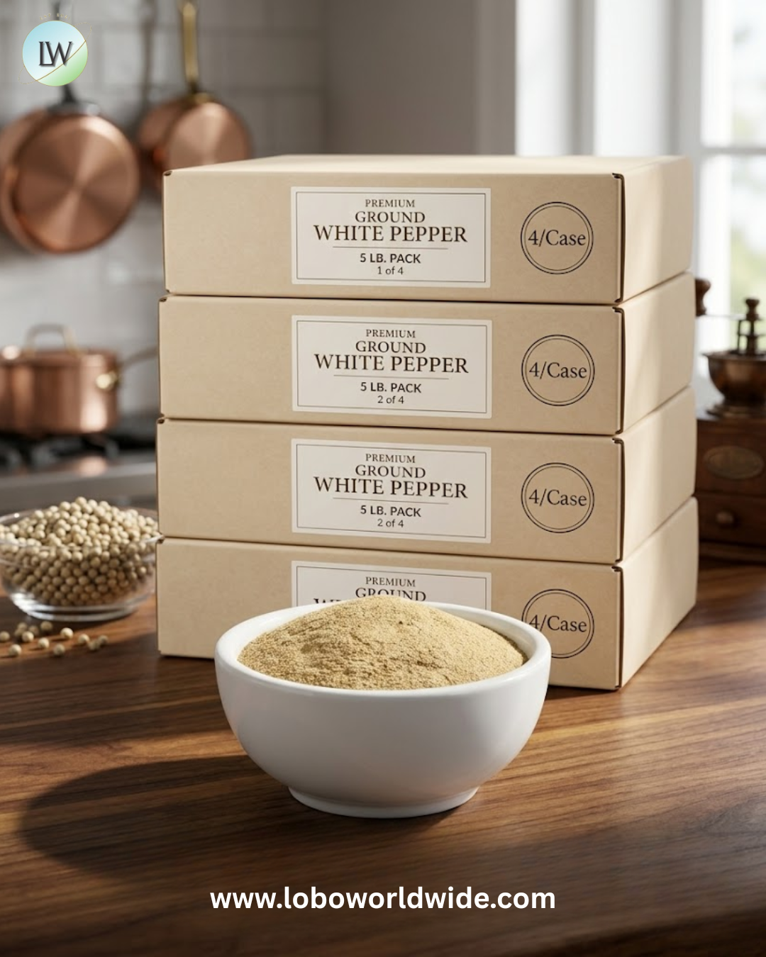 Hometown Provisions Fine Ground White Pepper.