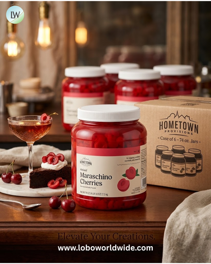 Hometown Provisions Maraschino Cherries 74 oz. - 6/Case