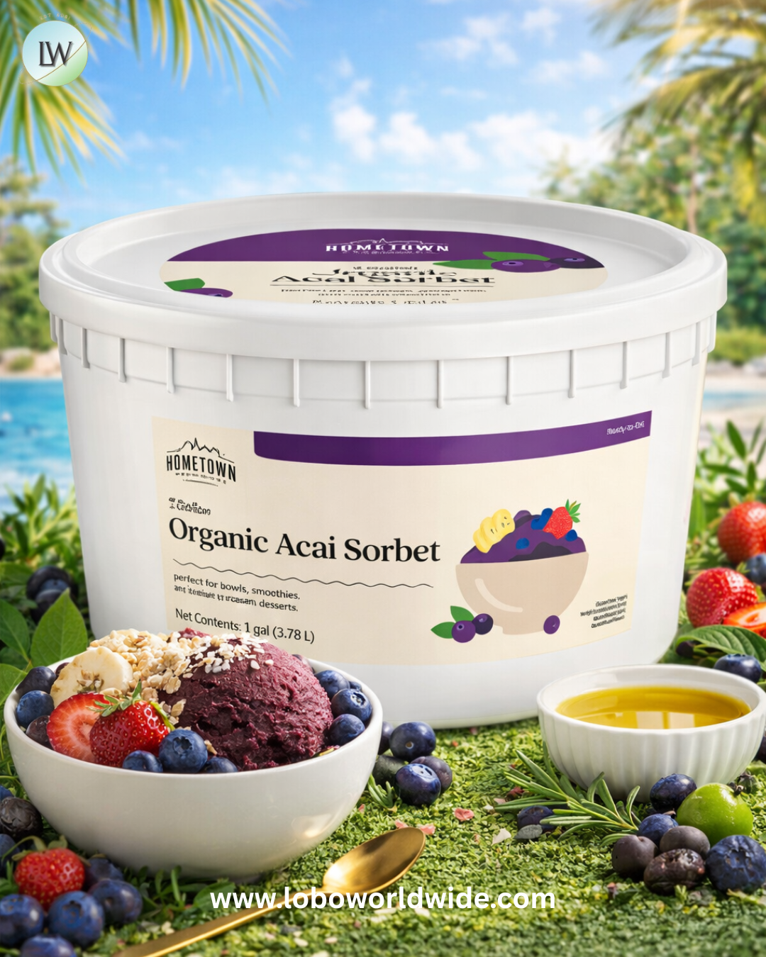 Hometown Provisions Organic Acai Sorbet.