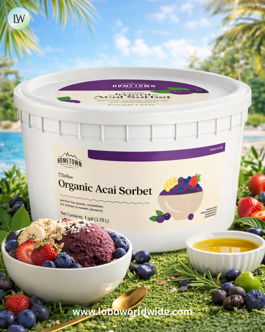 Hometown Provisions Organic Acai Sorbet.