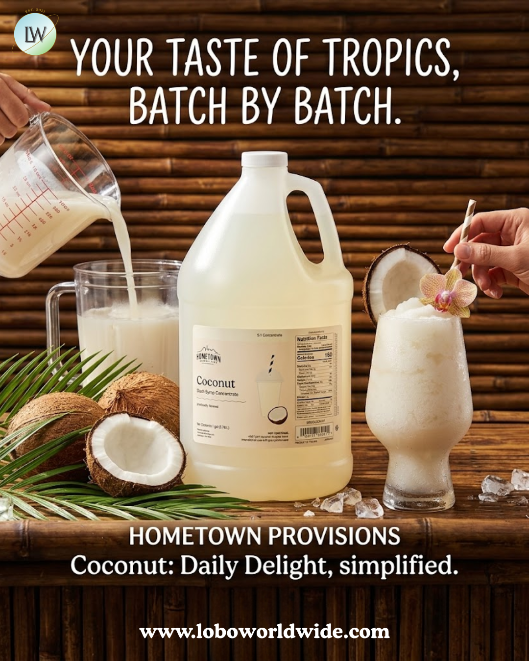 Hometown Provisions 1 Gallon Slushy 5:1 Concentrate (Various Flavours)