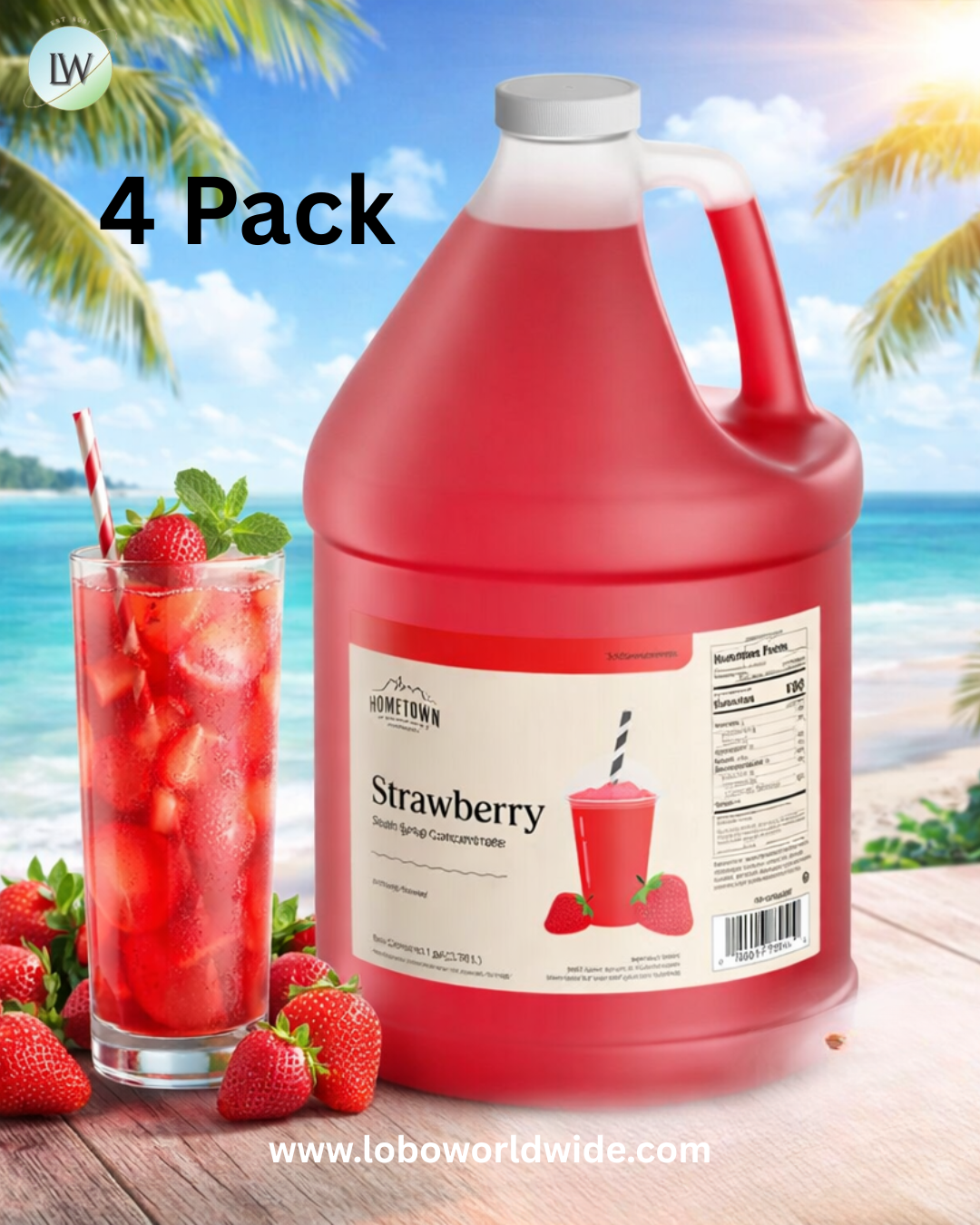 Hometown Provisions Beverage 5:1 Concentrate 1 Gallon - 4/Case