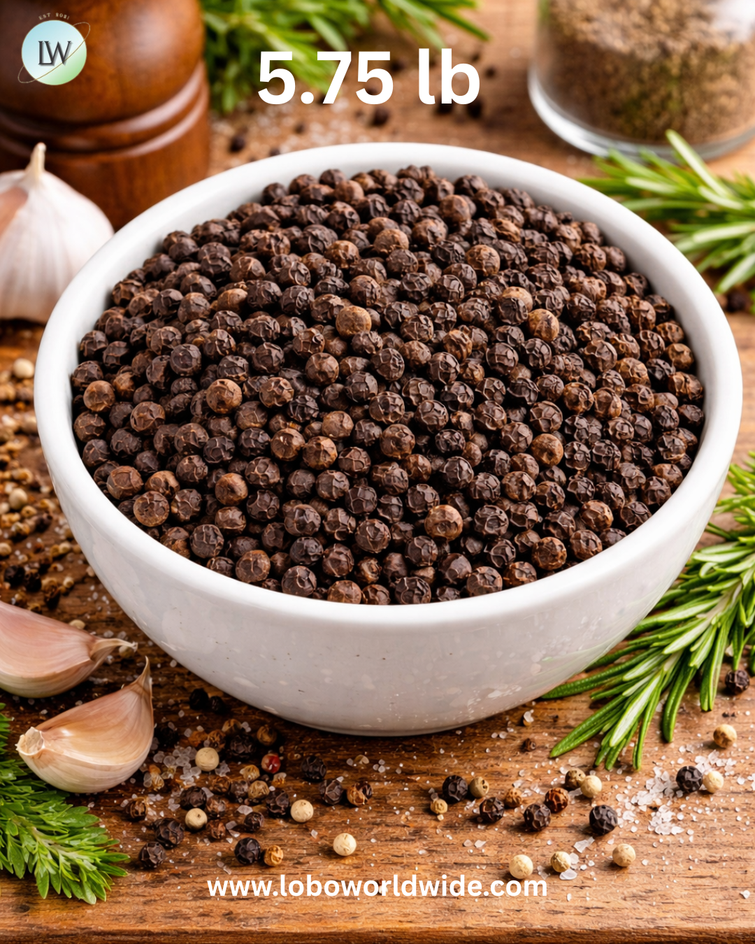Hometown Provisions Whole Black Pepper.