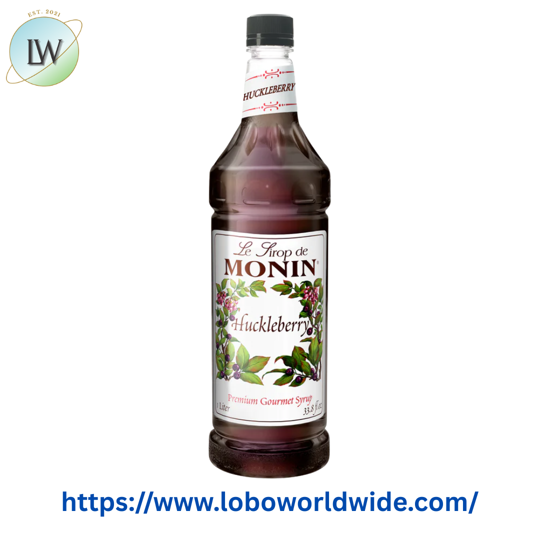 Monin Premium Huckleberry Flavoring / Fruit Syrup 1 Liter