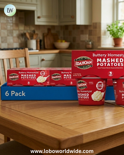Idahoan Buttery Homestyle Mashed Potatoes Cups, 1.5 oz, 4 Count
