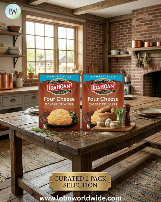 Idahoan Four Cheese Mashed Potatoes Family Size Side Dish, 8 oz