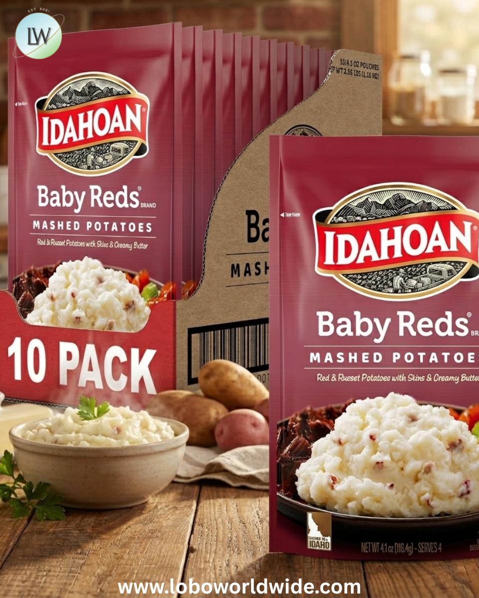 Idahoan Mashed Potatoes, Naturally Gluten-Free, 100% Real Idaho Potatoes, 4 servings per bag, 4.1 ounce (Pack of 10)