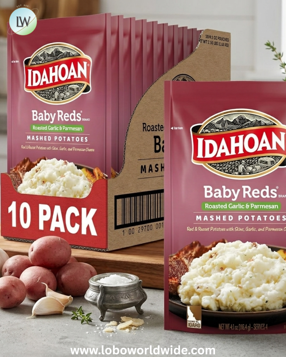 Idahoan Mashed Potatoes, Naturally Gluten-Free, 100% Real Idaho Potatoes, 4 servings per bag, 4.1 ounce (Pack of 10)