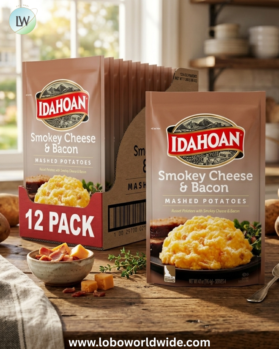 Idahoan Mashed Potatoes, Naturally Gluten-Free, 100% Real Idaho Potatoes, 4 servings per bag, 4 ounce (Pack of 12)