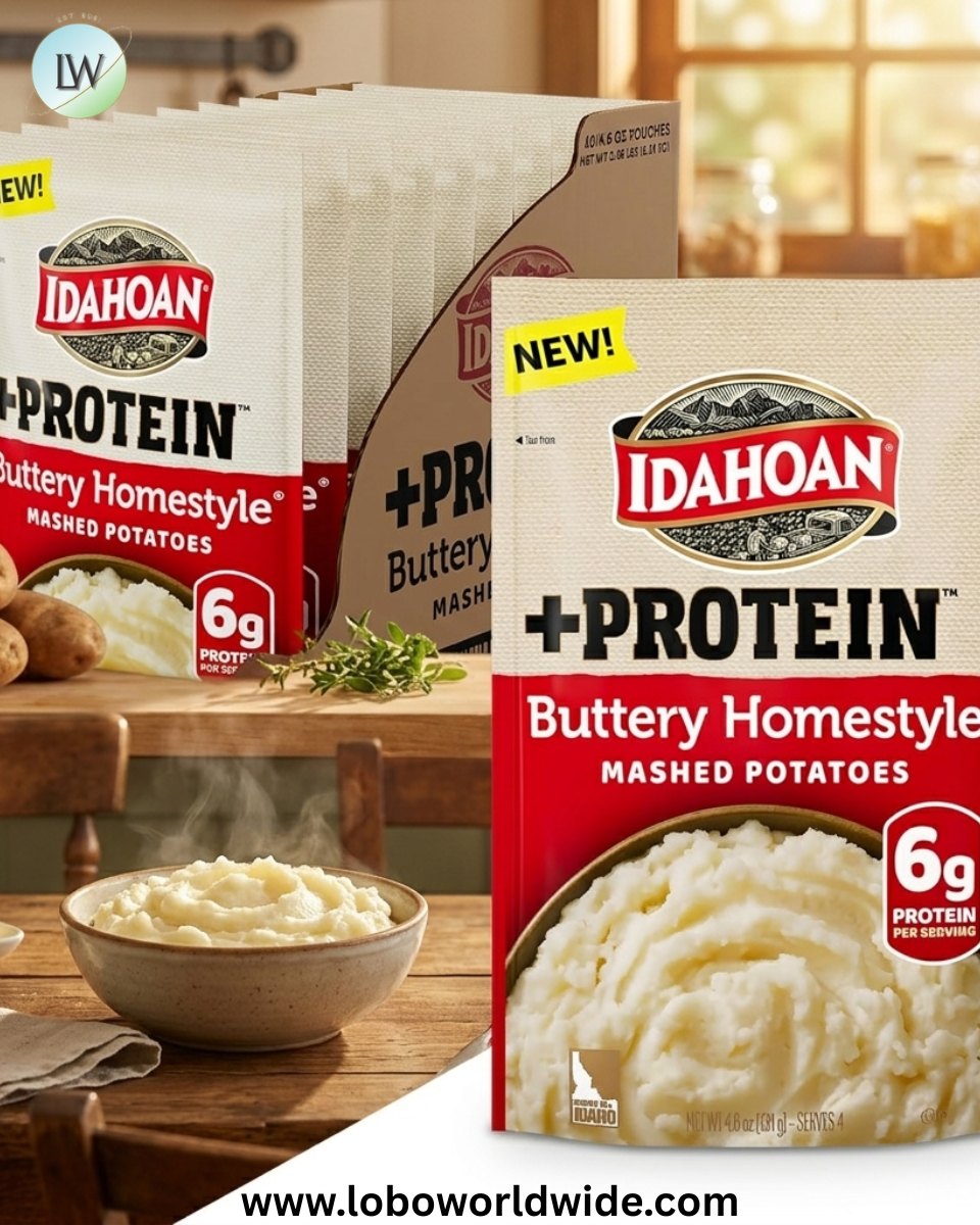 Idahoan, +Protein Mashed Potatoes, Naturally Gluten-Free, 100% Real Idaho Potatoes, 4 servings per bag, 4.6 ounce (Pack of 10)