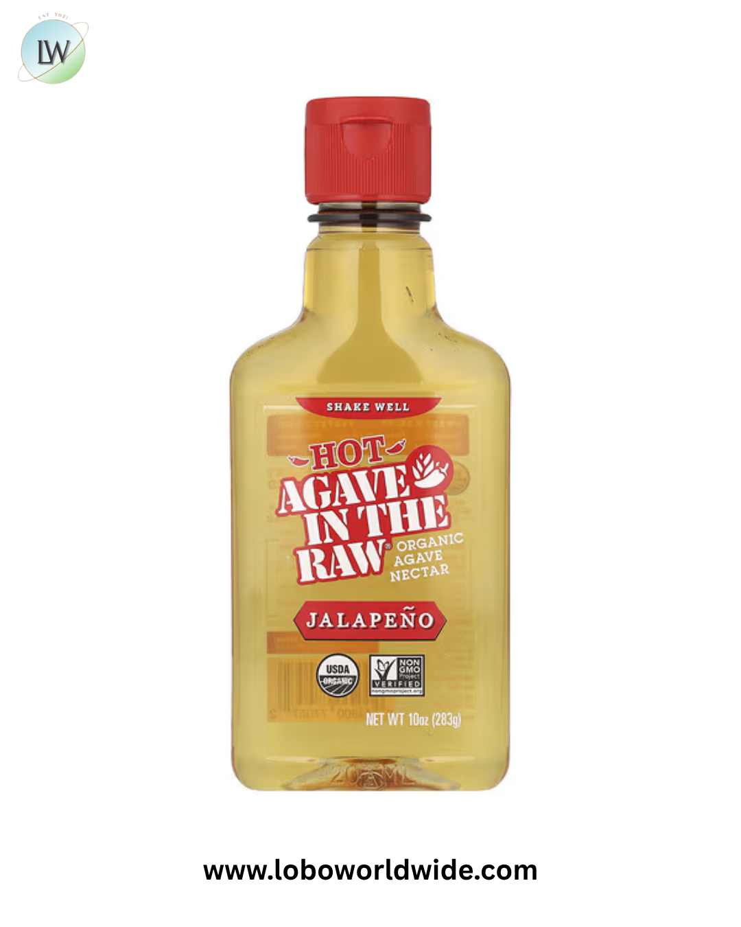 In the Raw, Organic Hot Agave In The Raw®, Jalapeno, 10 oz (283 g)