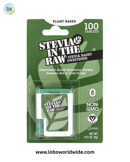 In the Raw, Stevia In The Raw®, Stevia Based Sweetener, 100 Tablets, 0.21 oz (6 g)