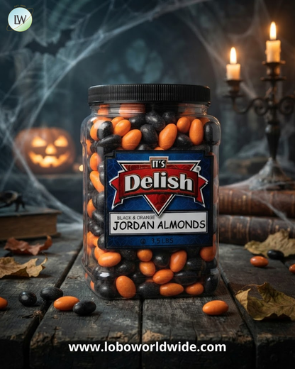 It's Delish Halloween Black & Orange Jordan Almonds, 3.5 lbs