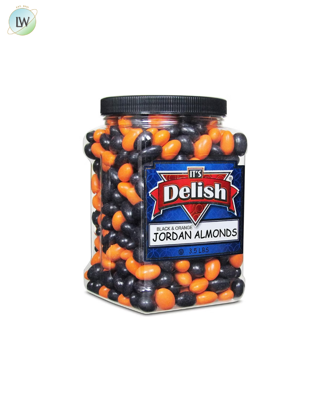 It's Delish Halloween Black & Orange Jordan Almonds, 3.5 lbs