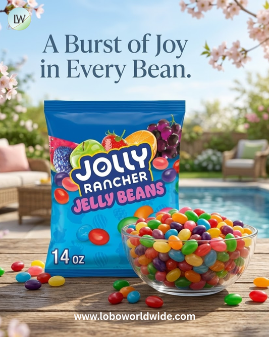 JOLLY RANCHER Original Fruit Flavored Jelly Beans, Easter Candy Bag, 14 oz - Pack of 2