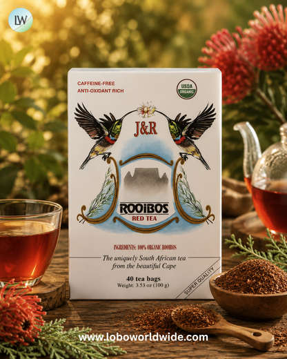 J&R Port Trading, Rooibos Red Tea, Caffeine-Free