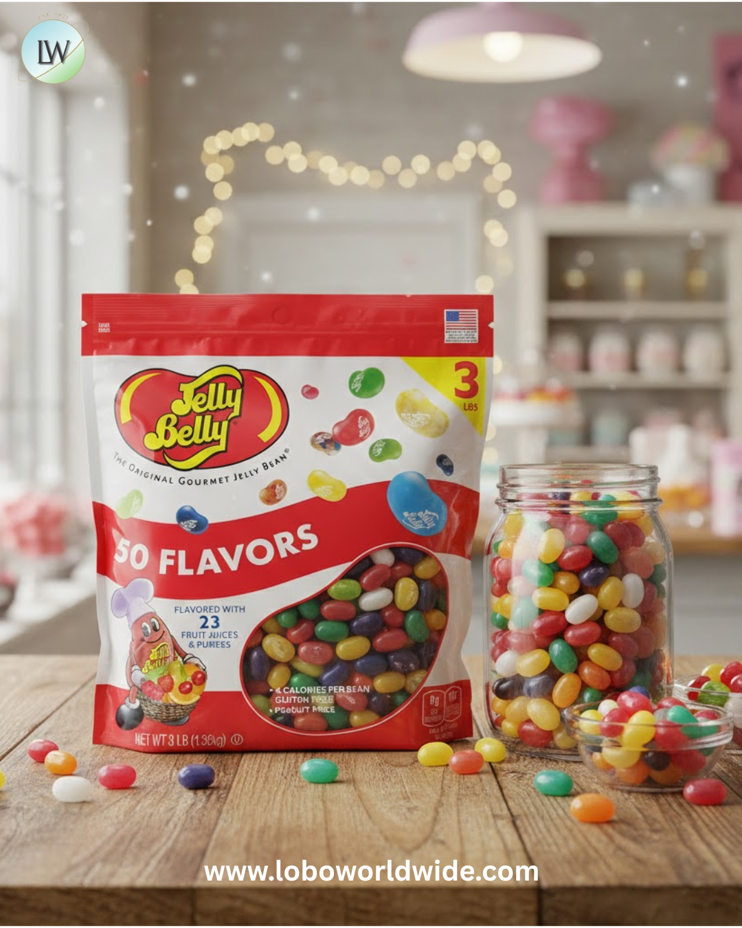 Jelly Belly 50 Flavor Gourmet Jelly Beans, 3 lbs.