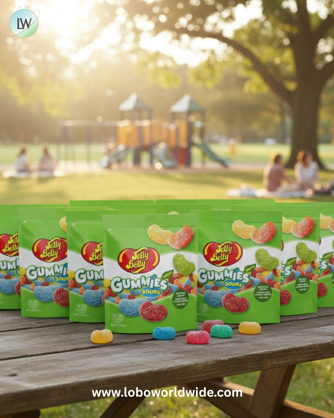 Jelly Belly Assorted Sour Gummies 14 oz Pouch Bag